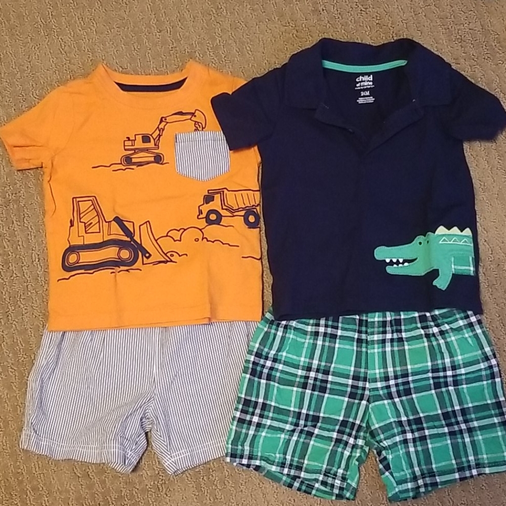 Boys 2 short outfits